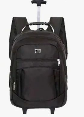Mochila Unissex Com Carrinho para Viagem Cabo de Aço Reforçado