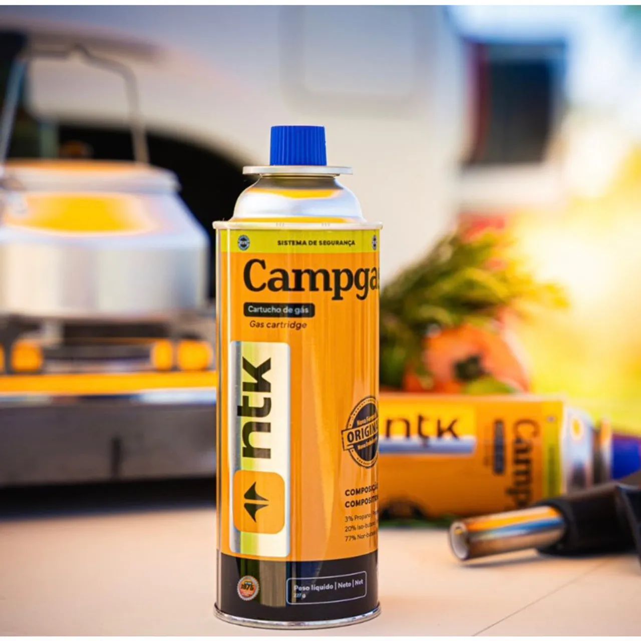 Fogareiro Fogão Portátil Automático Camping Titanium - Foto 5