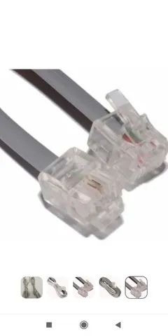 kit 10 fio telefone cabo telefônico rj11 2 vias 1,5 metros - Foto 3