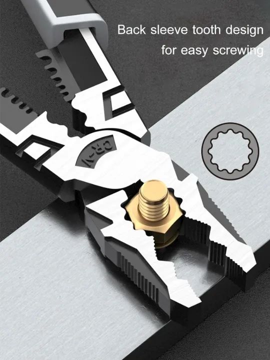 Alicate Univeral Max Titanium Corta Tudo Descasca Cabo Airaj Novo Lacrado. - Foto 5