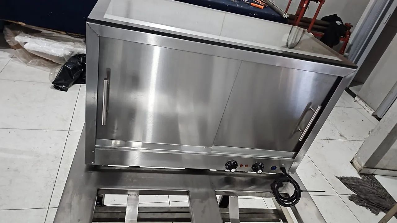 Estufa inox borda preta- sob medida  - Foto 2