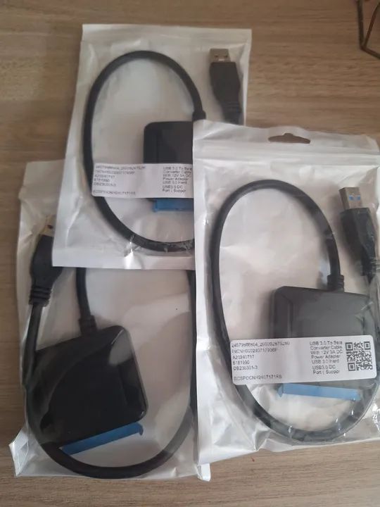 Cabo Adaptador Sata p/  USB 3.0 HD 2,5" e SSD sata 2,5"