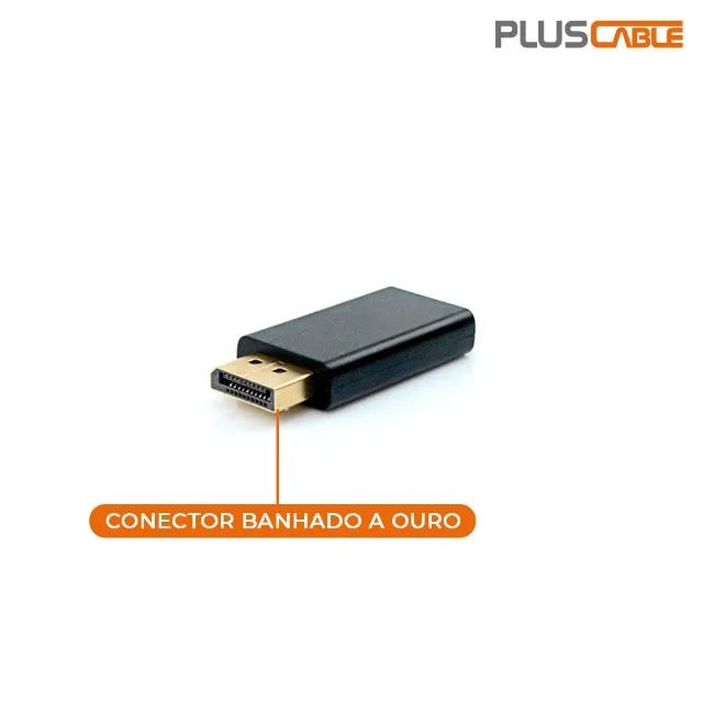 Adaptador Displayport para Hdmi PlusCable ADP-DPHDMI10BK - WZetta - Foto 2