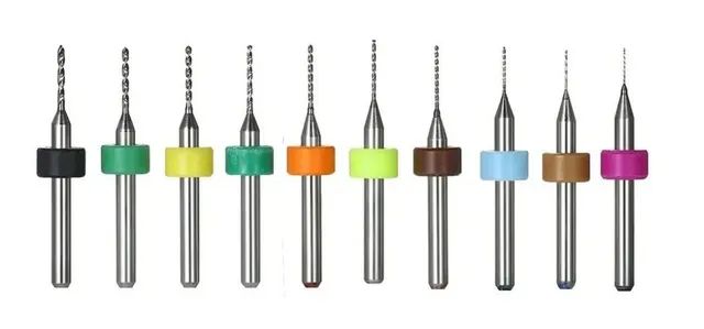 Jogo de Broca para Microrretífica 1.1mm - 2mm Haste 3.175mm - Kit com 10pcs