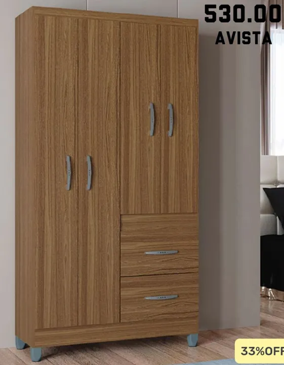 guarda roupas cor castanho novo 530.00 com montagem avista