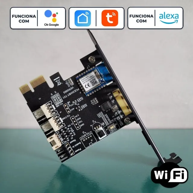 Controle PCIE Interruptor Inteligente WIFI para PC Computador / Google Alexa
