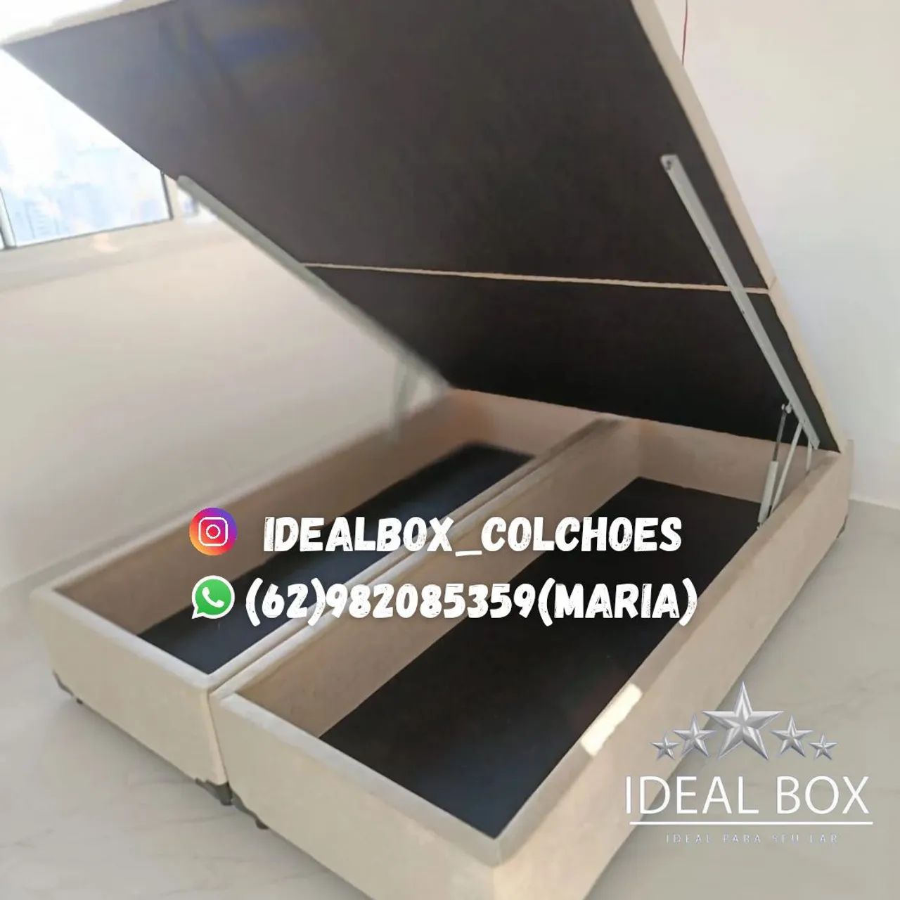 BOX BAÚ QUEEN SIZE 158X198,  COM 1 ANO DE GARANTIA 