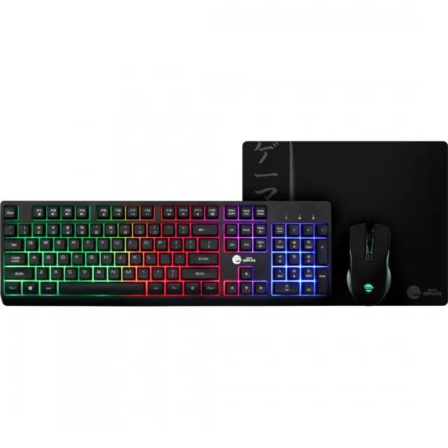 Combo Gamer Ninja Legacy 3 Em 1, Teclado, Mouse e Mousepad, USB, RGB, Preto, Novo, Lacrado - Foto 2