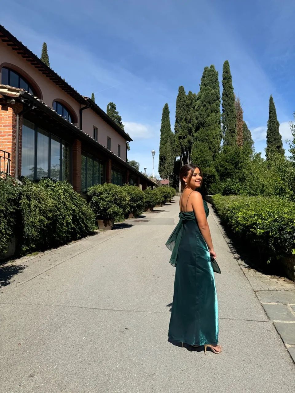 Vestido de Seda Verde Esmeralda - Foto 3