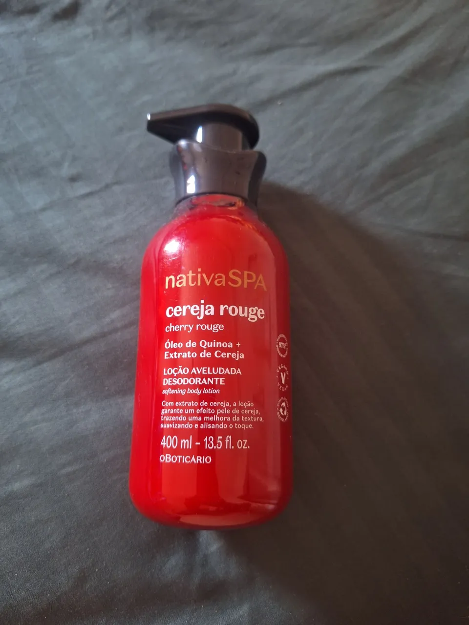 Loção Desodorante Cereja Rouge Nativa SPA - 400ml