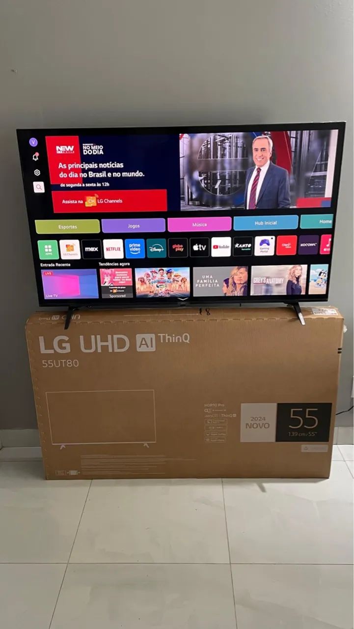 TV LG 55 polegadas 4K UHD AI ThinQ 55UT80 - Foto 2