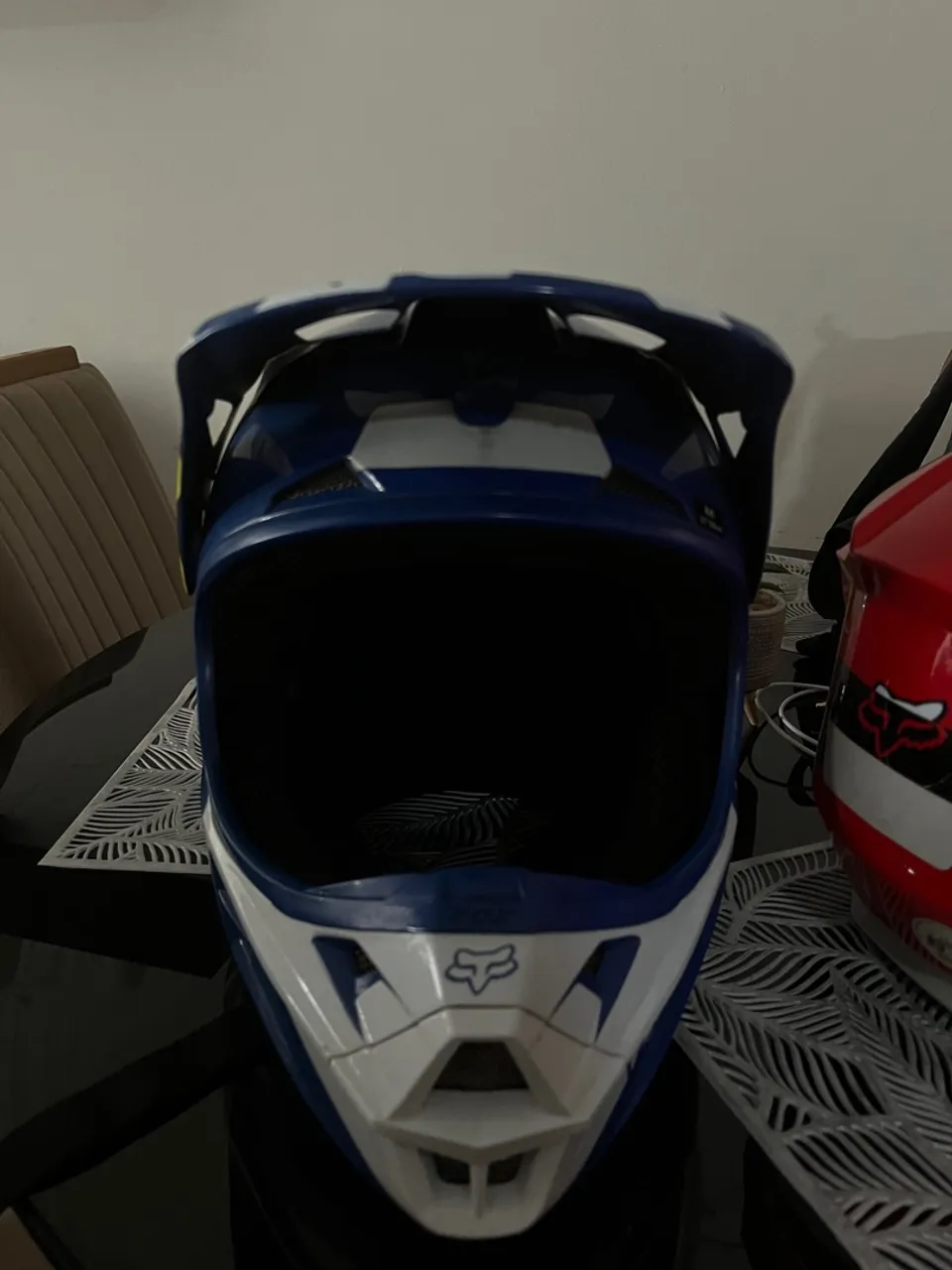 Capacete Fox - Azul e Branco
