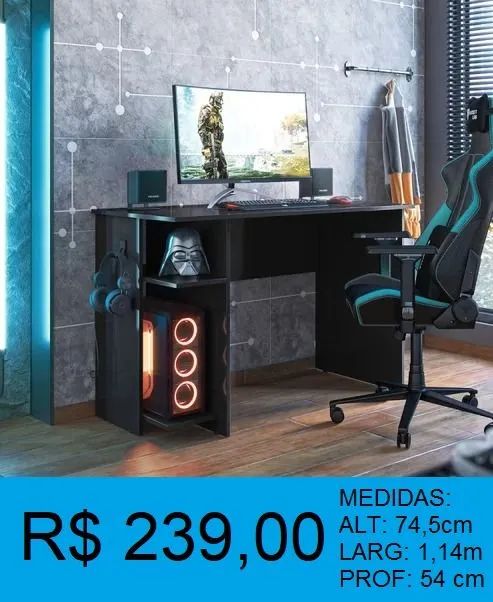Escrivaninha mesa gamer / diversas cores - Foto 5
