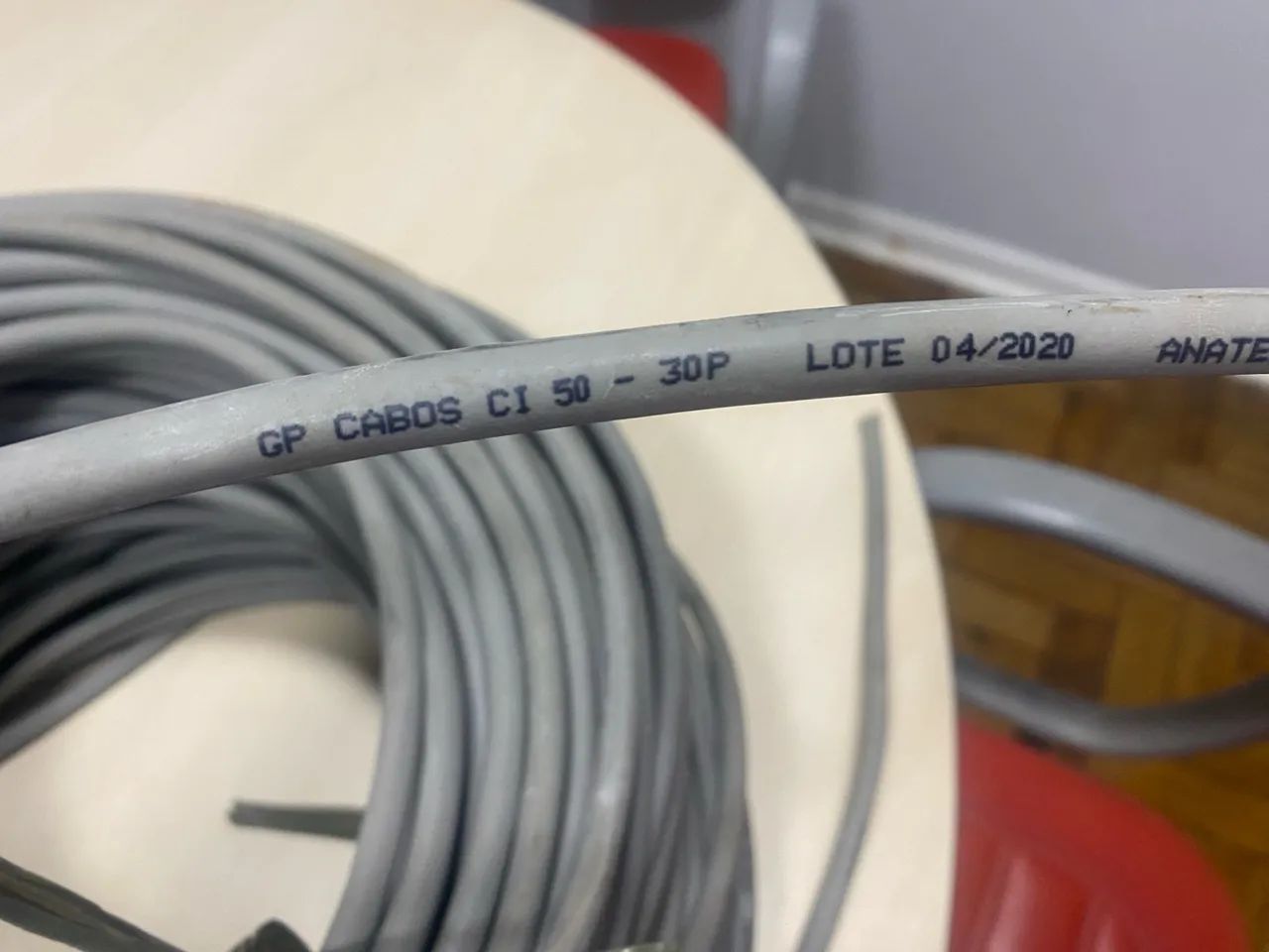 Cabo Telefone Ci 50x30 Pares Rolo Com 100 Metros 100% Cobre