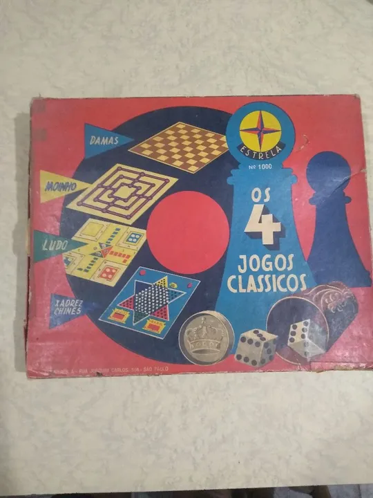 Jogo de Tabuleiro Estrela - Os 4 Jogos Clássicos