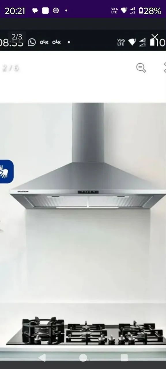 Coifa de cozinha inox Brastemp 60cm