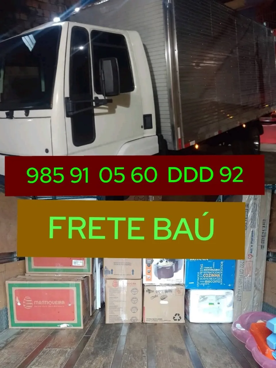 Frete baú disponibilidade toda hora
