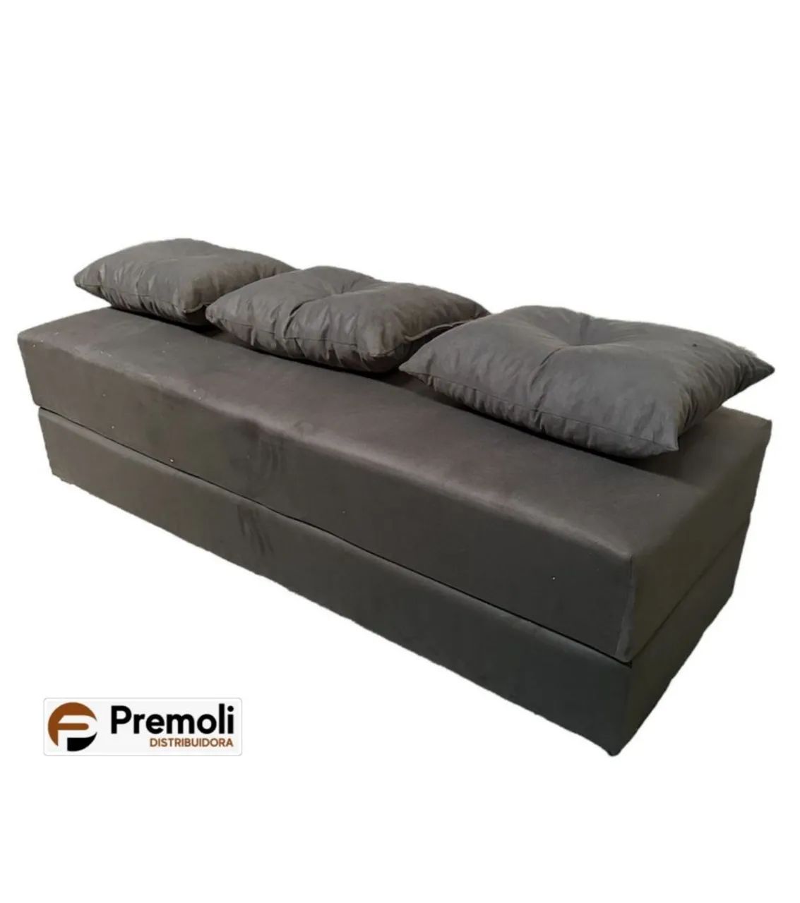 SOFÁ CAMA LUXO TECIDO SUED - Foto 2