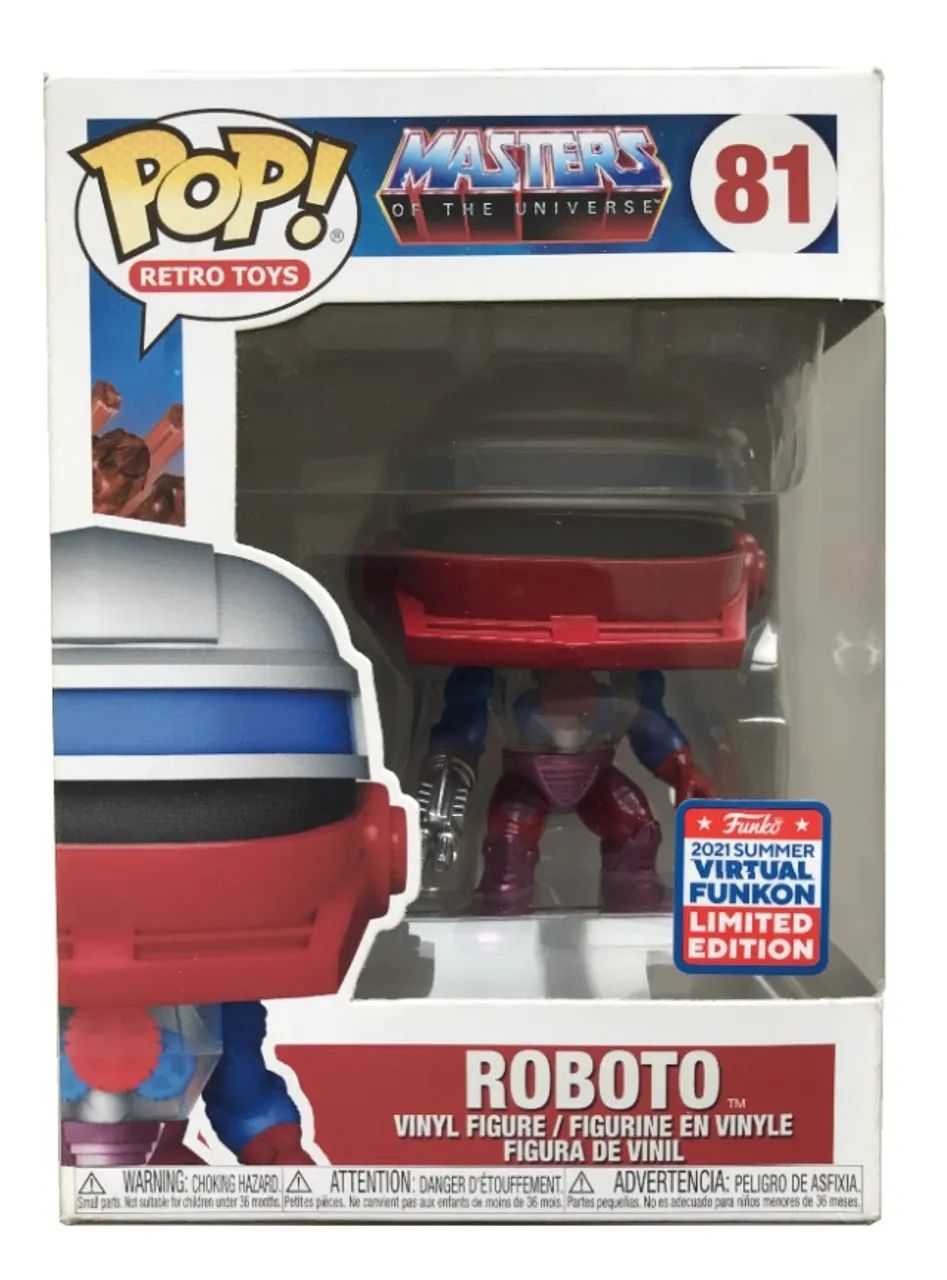 Boneco Funko Pop Retro Roboto Toy Tokyo Exclusive 81 Original