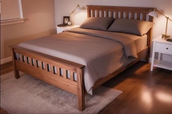 Cama Madeira Maciça Nobre Cabeceira Vazada