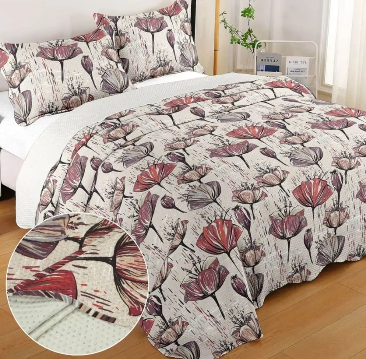 Jogo de Cama Casal - Flores Delicadas