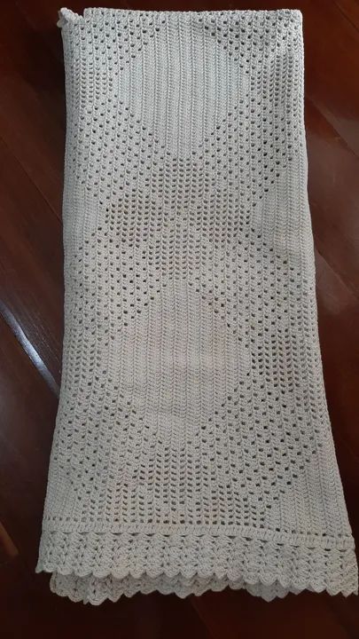 Colcha de crochê solteiro. Bege, lindíssima. - Foto 5