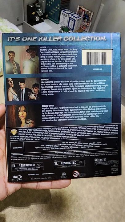 Blu-ray Coleção Seven, Copycat E Roubando Vidas Semi Novo  - Foto 2