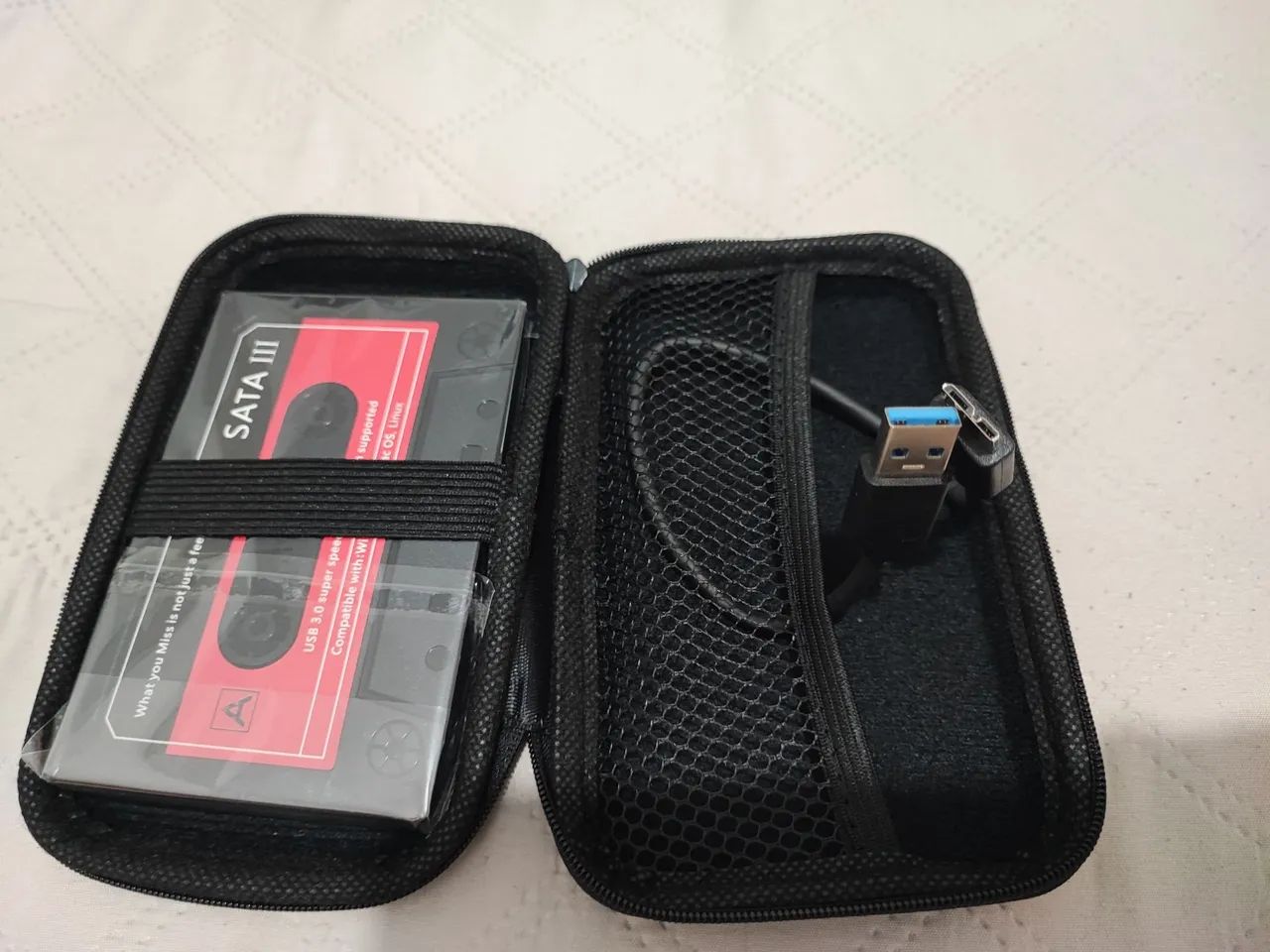 HD Externo 1TB Vintage  + estojo com zíper  - Foto 4