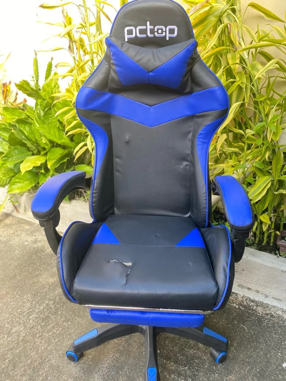 Cadeira Gamer PC Top Azul e Preto - Foto 2
