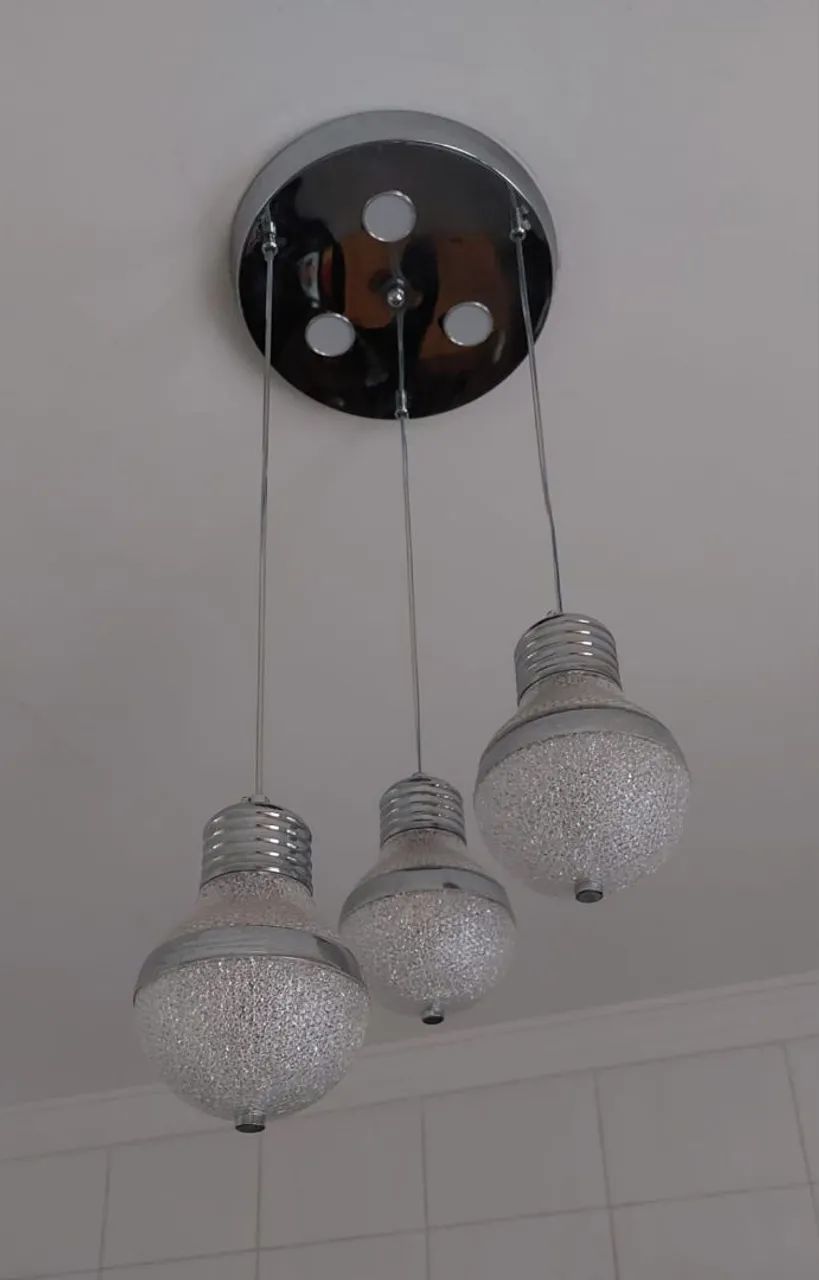 Lustre Moderno 3 Lâmpadas led 110v - Foto 3