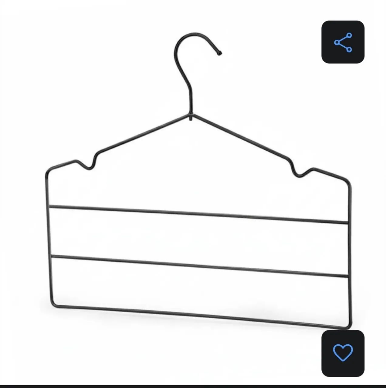 Black and Silver Metal Pants Hanger (7 pcs)