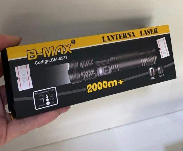 Lanterna Led Recarregável Foco Visor Led 2km+ Bm-8537 - B-max Loja Coimbra Entregamos