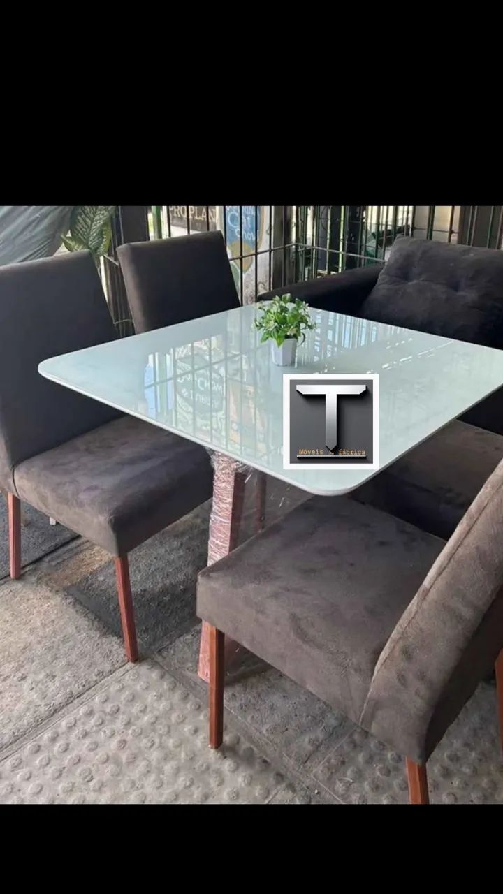 Mesa de jantar 4 cadeiras em promoção novas!! - Foto 3