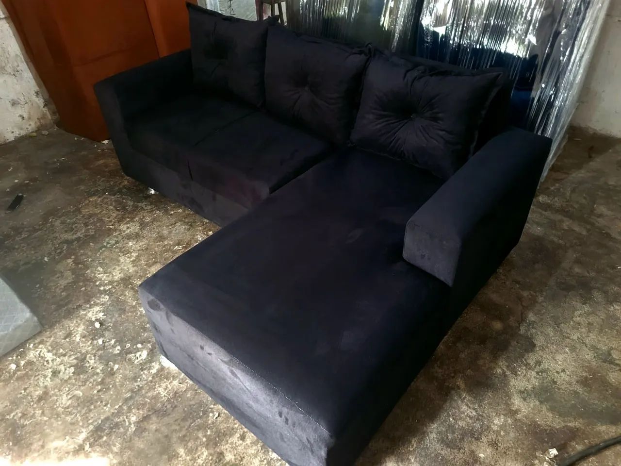 PROMOÇÃO Sofá cheyse com puff 700 - Foto 4