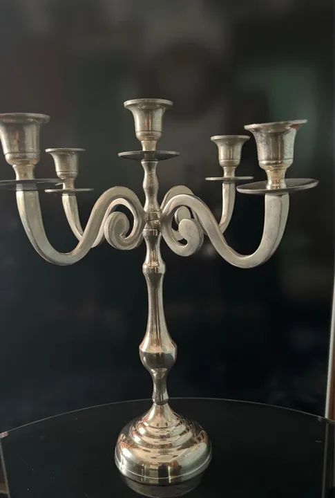 Castiçal de 5 braços em prata