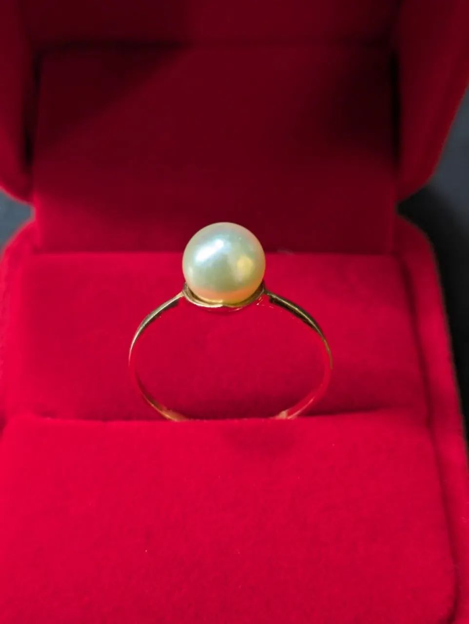 Anel de ouro 18k com pérola (2.5g)