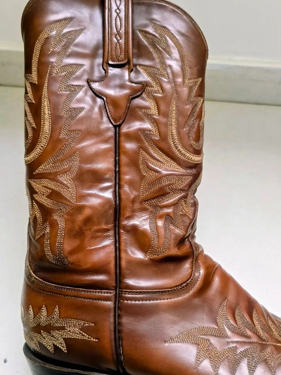 Lucchese Cowboy Western Boot Texas 11(EUA) Tamanho 42 (BRA), couro de cabra, cor: whiskey  - Foto 3