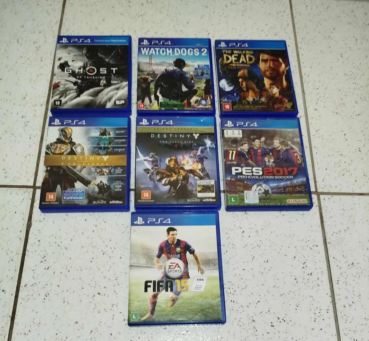 Pacote 7 jogos de PS4