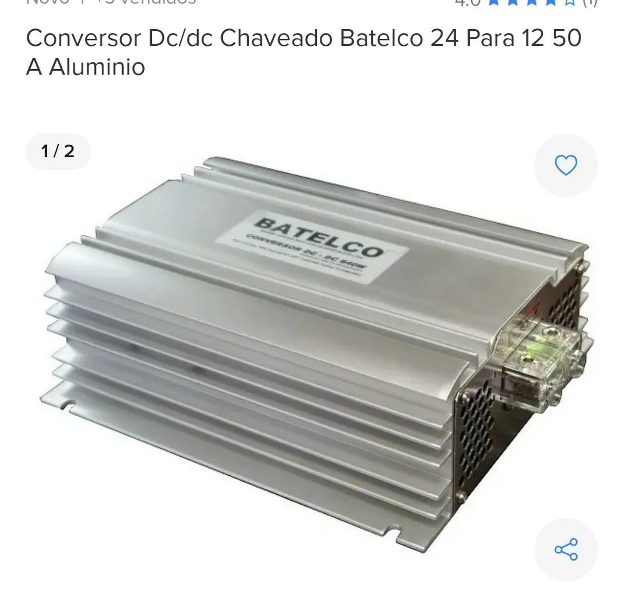 Conversor DC-DC chaveado.24-12. Volts. BATELCO  - Foto 2