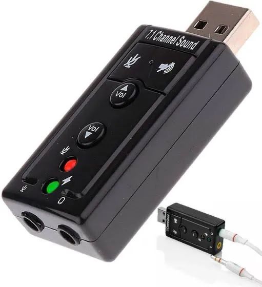 Adaptador de Som USB 7.1 Canais