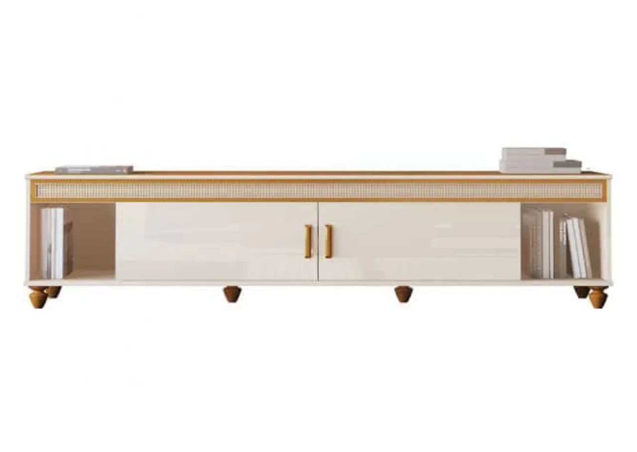RACK 1,80 PARA TV ATÉ 60 POLEGADAS 100% MDF COM PÉS EM MADEIRA MACIÇA NS876