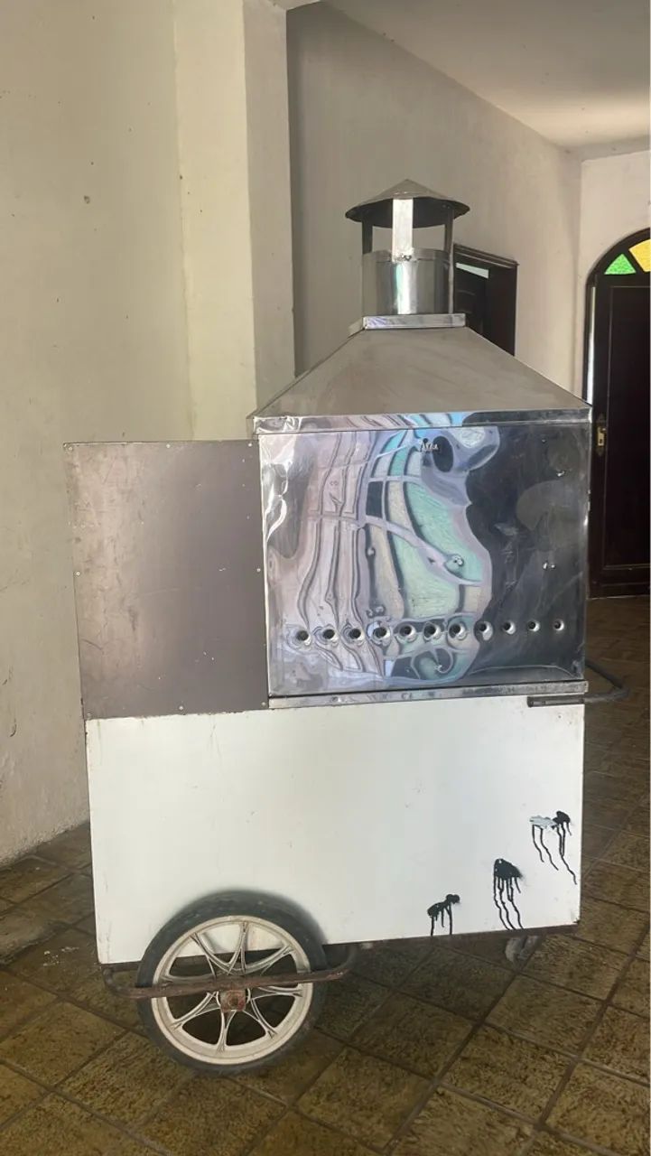 Carrinho para venda de churrasco 