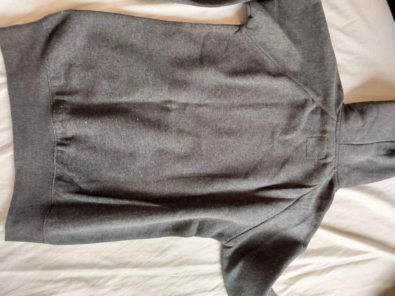 Blusa de Moletom Cinza PP - Foto 5