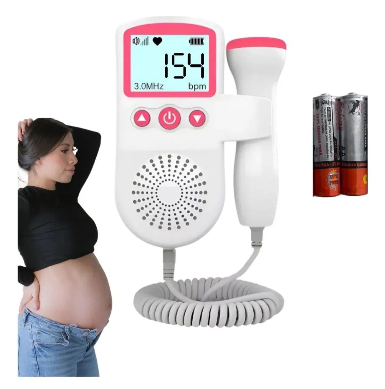 Monitor de Frequência Fetal Doppler Bebê gravidez  - Foto 3