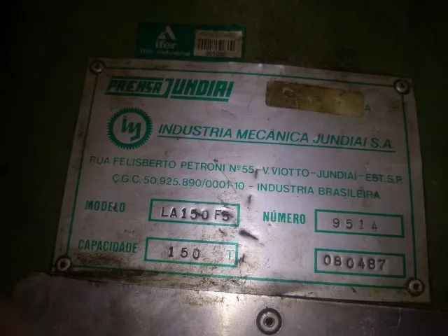PRENSA EXCENTRICA JUNDIAI 150 TONS MODELO LA 150 F5 - Foto 4