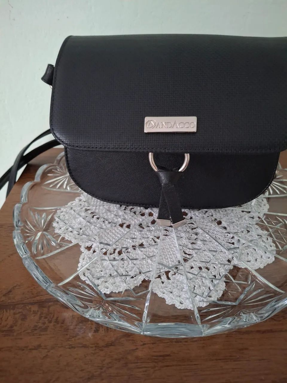 Bolsa de ombro preta Andacco