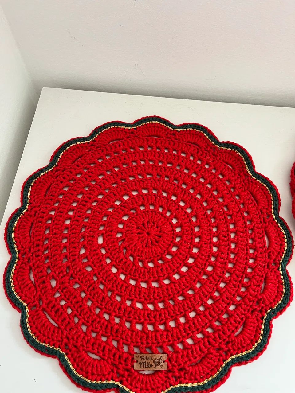 Susplat de crochê para o Natal 4 unidades - Foto 3