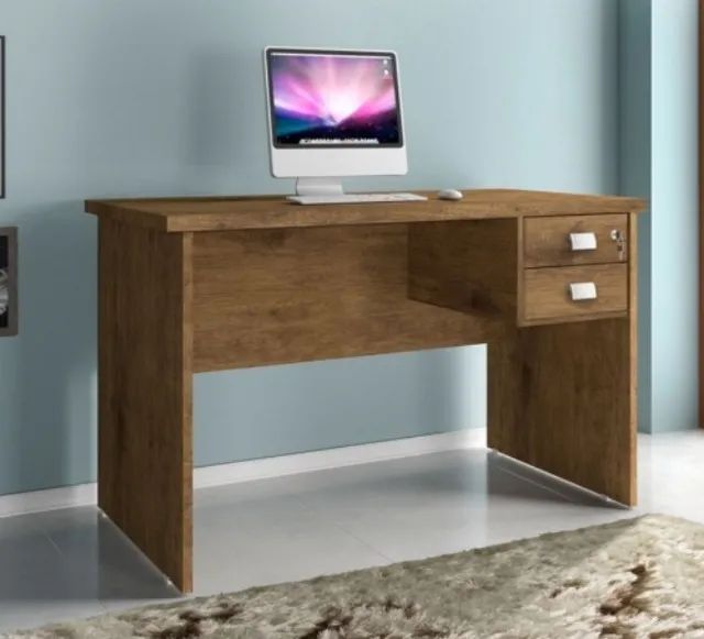 Escrivaninha com 2 Gavetas e Chave (ENTREAGS EM ATÉ 24h)