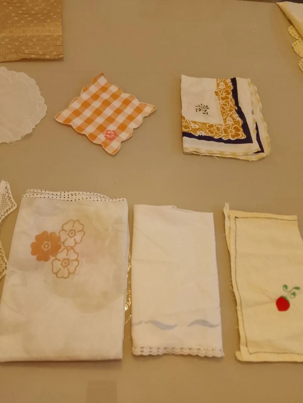 Coleção de peças de tecido vintage 11 peças 