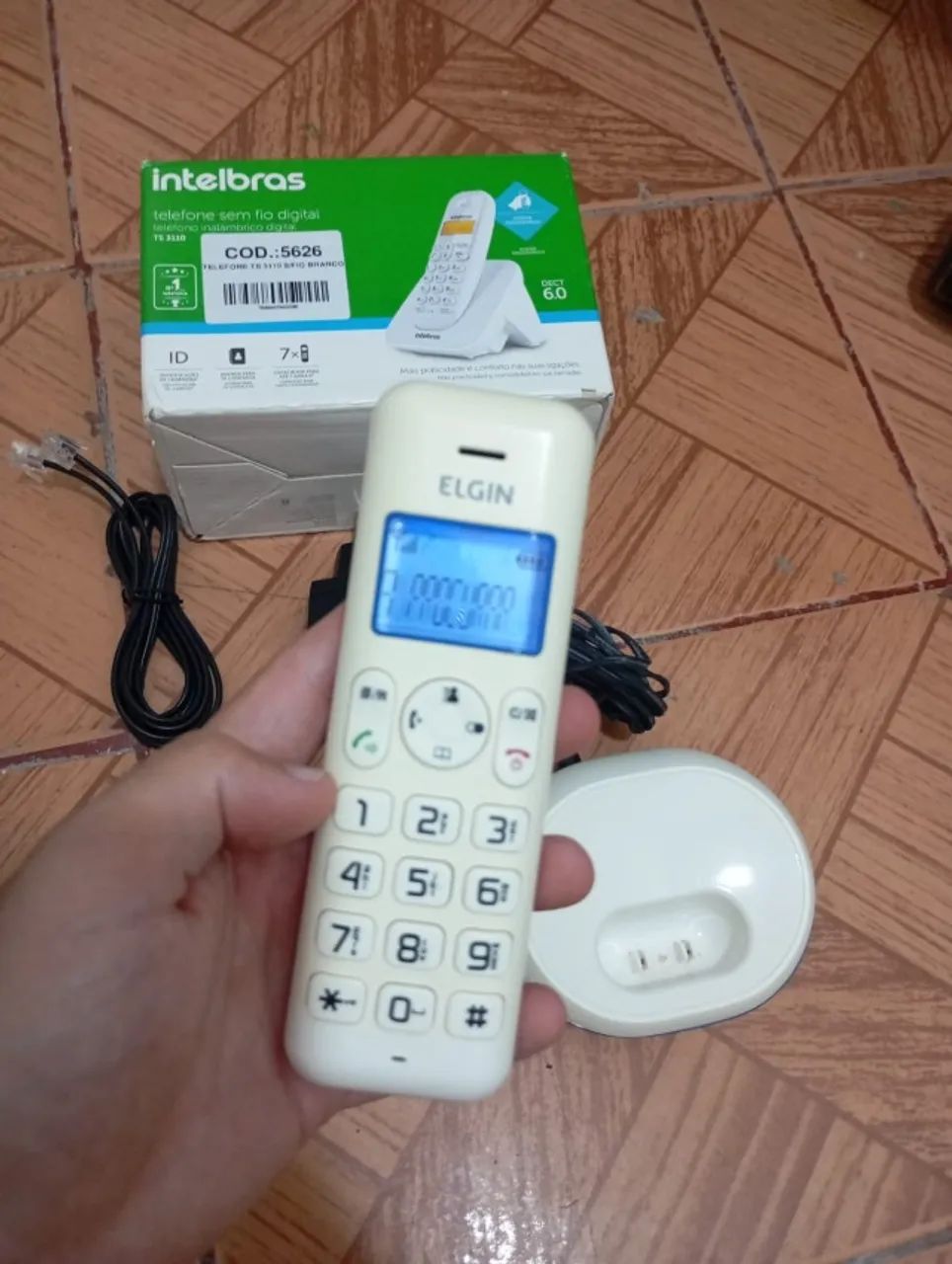 Telefone Residencial Sem Fio TS 3110 Branco Intelbras